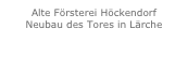 Alte Försterei Höckendorf
Neubau des Tores in Lärche
