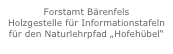 Forstamt Bärenfels
Holzgestelle für Informationstafeln für den Naturlehrpfad „Hofehübel“
