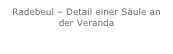 Radebeul – Detail einer Säule an der Veranda